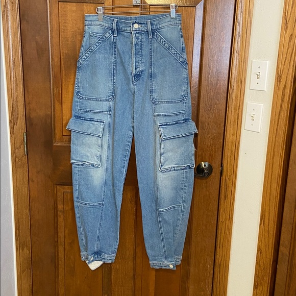 MOTHER The Curbside Cargo Flood in Herbal Remedy Indigo wash Size 26 x 29” - Picture 2 of 15